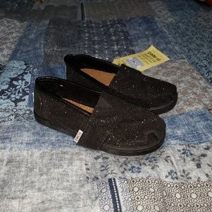 2 pairs girls Toddler 10 Black Glimmer Shoes NWT